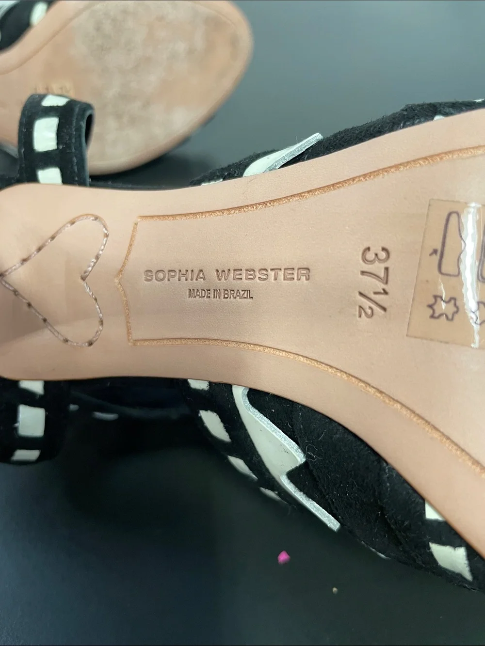 SOPHIA WEBSTER RIKO SUEDE AND LEATHER HEELS FTL-08-200